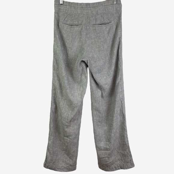 Athleta Cabo Linen Wide Leg Pant Womens Size 2 Gray Heather Lagenlook 447244-01 - Picture 6 of 13